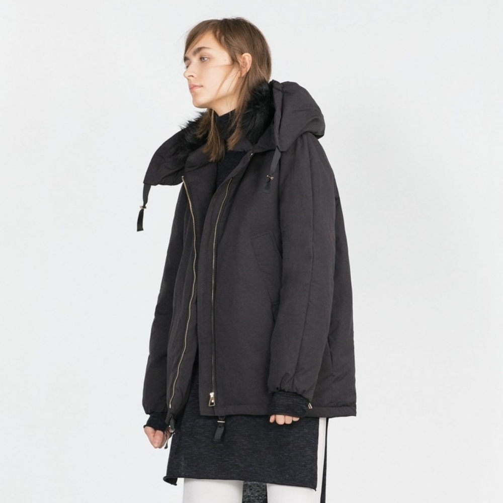 NEW! Zara Down Jacket Puffer LARGE